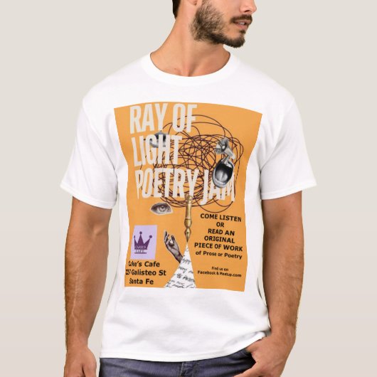 Ray of Light Poetry Jam ホワイトTシャツ Tシャツ (正面)