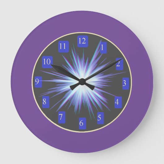 Ray of Light Wall Clock、10.75インチ平方アクリル ラージ壁時計 (正面)