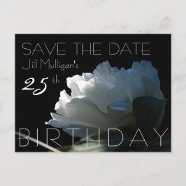 Ray of Sunlight Peony 25誕生日Save the Date 案内ポストカード