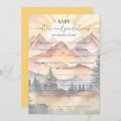 Ray of Sunshineベビーアドバイス&予測カード 招待状 (正面/裏面)