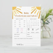 Ray of Sunshineベビー予測&アドバイスカード 招待状 (スタンド正面)