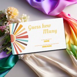 Ray of Sunshine赤ん坊シャワー数を推測 エンクロージャーカード