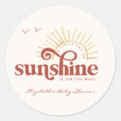 Ray of Sunshine | ボヘミアン ベビーシャワー ラウンドシール (正面)