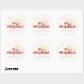Ray of Sunshine | ボヘミアン ベビーシャワー ラウンドシール (シート)