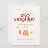 Ray of Sunshine | ボヘミアン ベビーシャワー 招待状 (正面)