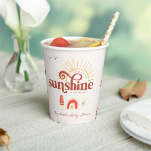 Ray of Sunshine   ボヘミアン ベビーシャワー 紙コップ