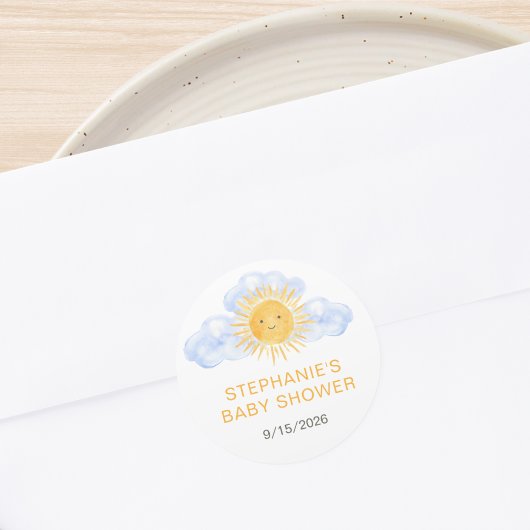 Ray Of Sunshine Baby Shower  ラウンドシール