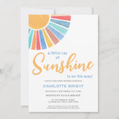Ray Of Sunshine Boy's Baby Shower 招待状 (正面)