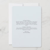 Ray of Sunshine Cloudsボーイブルーベビーシャワー 招待状 (裏面)