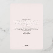 Ray of Sunshine Clouds女の子ベビーシャワー 箔招待状 (裏面)