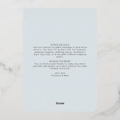 Ray of Sunshine Clouds少年の赤ちゃんシャワー 箔招待状 (裏面)