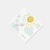 Ray of Sunshine Clouds赤ちゃん男女兼用シャワー スタンダードカクテルナプキン (角)