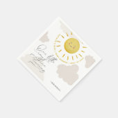 Ray of Sunshine Clouds赤ちゃん男女兼用シャワー スタンダードカクテルナプキン (角)