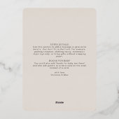 Ray of Sunshine Clouds赤ちゃん男女兼用シャワー 箔招待状 (裏面)