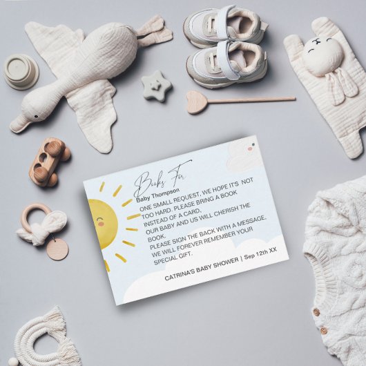 Ray of Sunshine Clouds Boy Books ForベビーSmall エンクロージャーカード