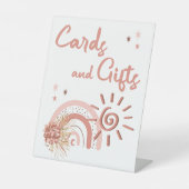 Ray of Sunshine Girlベビーシャワーカードとギフト 台座サイン (正面)