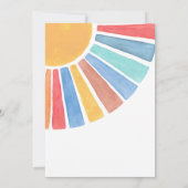 Ray Of Sunshine Girl's Baby Shower 招待状 (裏面)