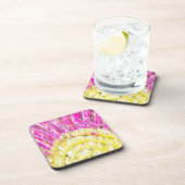 Ray Of Sunshine in Yellow and明るい赤紫色 コースター (右側)
