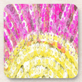 Ray Of Sunshine in Yellow and明るい赤紫色 コースター