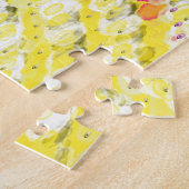 Ray Of Sunshine in Yellow and明るい赤紫色 ジグソーパズル (側面)