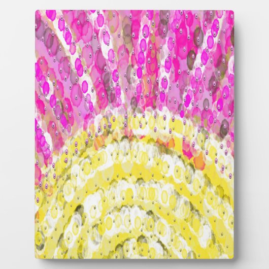 Ray Of Sunshine in Yellow and明るい赤紫色 フォトプラーク (正面)