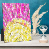 Ray Of Sunshine in Yellow and明るい赤紫色 フォトプラーク (側面)