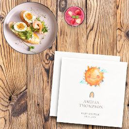 Ray Of Sunshine Rainbow Welcome Boho Baby Shower スタンダードカクテルナプキン