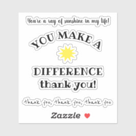 Ray of Sunshine; You Make a Difference引用文 シール
