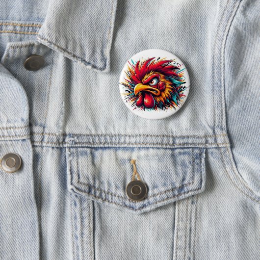 "Ray the Fierce Rooster" Button 缶バッジ (インサイチュ)