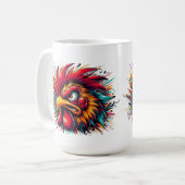 Ray the Fierce Rooster Mug コーヒーマグカップ (正面左)