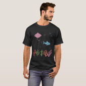 Ray Underwater Kids Shark Marine Life Tシャツ (正面フル)