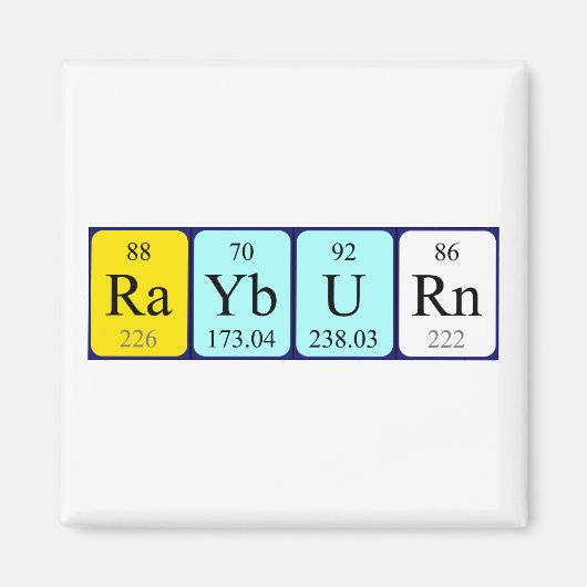 Rayburn周期表名磁石 マグネット (正面)