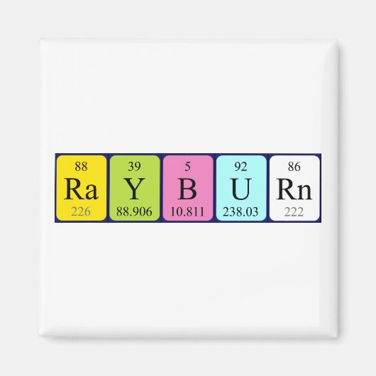 Rayburn周期表名磁石 マグネット (正面)
