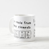Rayburn周期表名mag コーヒーマグカップ (正面左)