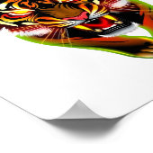 Raying Tigerデジタルダウンロード – DTFに最適 ポスター (角)