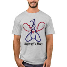 Rayleighのハートの蝶Tシャツ