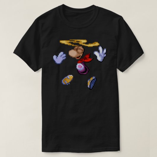 Rayman (オリジナル) 飛んでいる - Sticker.png Tシャツ (デザイン正面)