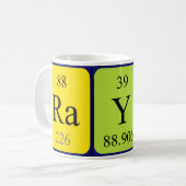 Raynaの周期表の名前のマグ コーヒーマグカップ (正面左)