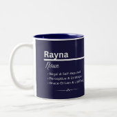 Rayna Personalized Name Coffee Mug ツートーンマグカップ (左)