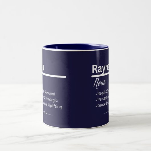 Rayna Personalized Name Coffee Mug ツートーンマグカップ (中央)