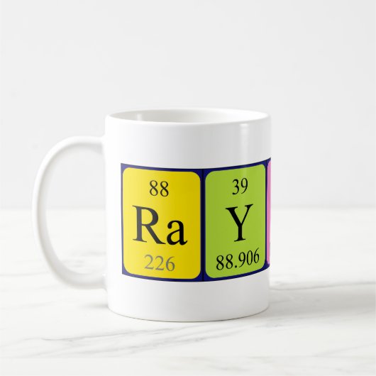 Raynardの定期的なテーブル名mug コーヒーマグカップ (左)