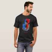 Raynauds Syndrome Red Blue Sunflower Faith Hope Lo Tシャツ (正面フル)
