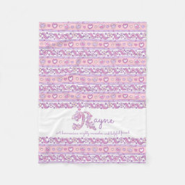 Rayne Rという名前の意味のかわいいパステルドゥードルアートブランケット フリースブランケット
