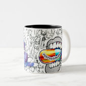 RayRay Logo Scribbles Mug ツートーンマグカップ (正面右)