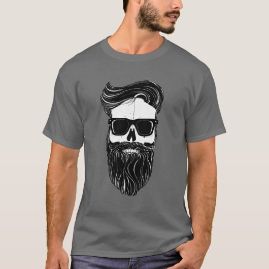 Ray's black bearded skull tシャツ (正面)