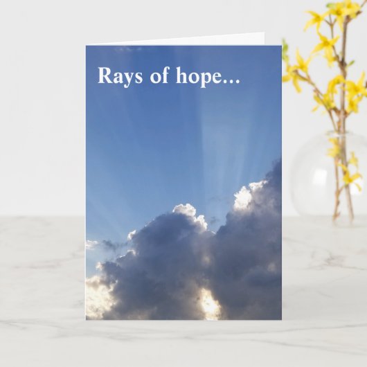 Rays of Hope words of encouragement カード (黄色い花)