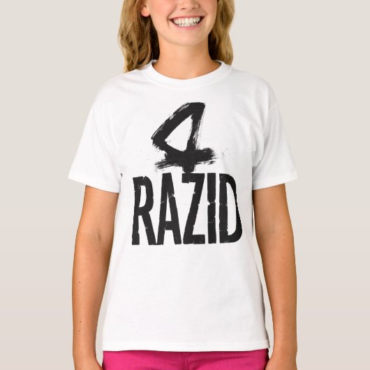 RAZIDコンテンポラリーブラシロゴTシャツ Tシャツ (正面)