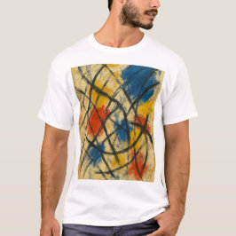 RAZID アブストラクト・エクスプレッショニズム・アート - 強烈な色のモチーフ Tシャツ