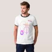RAZID アブストラクト ラインアート カラフル グラフィックTシャツ Tシャツ (正面フル)