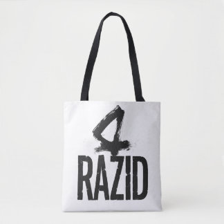 RAZID Minimal Brush Typography Tote Bag – Modern  トートバッグ